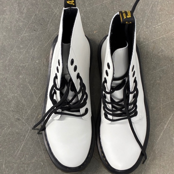 Dr. Martens White Leather Combat Boot main image 5